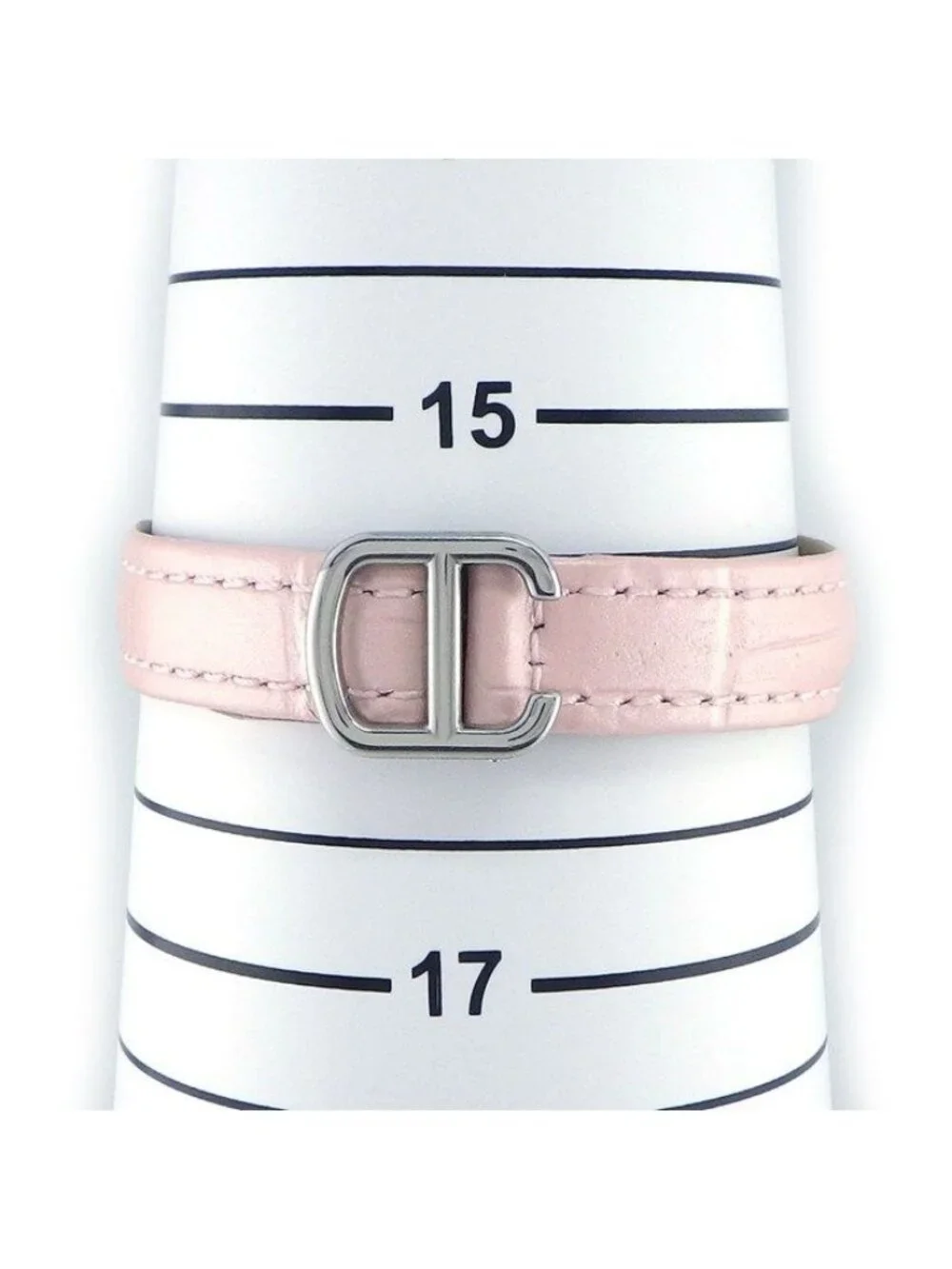 Cartier Watch Miss Pasha Sunray Pink Dial Leather Strap SS Quartz Analog